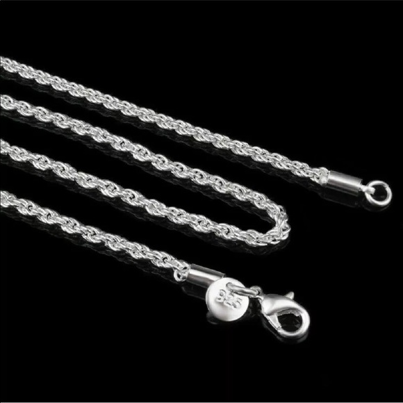 925 Sterling Silver Rope Chain - Picture 6 of 8
